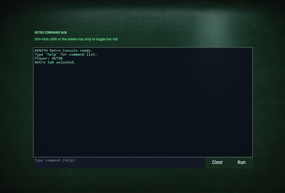 XENITH hidden retro console