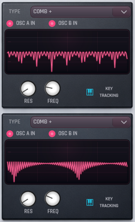 XENITH comb filter close-up